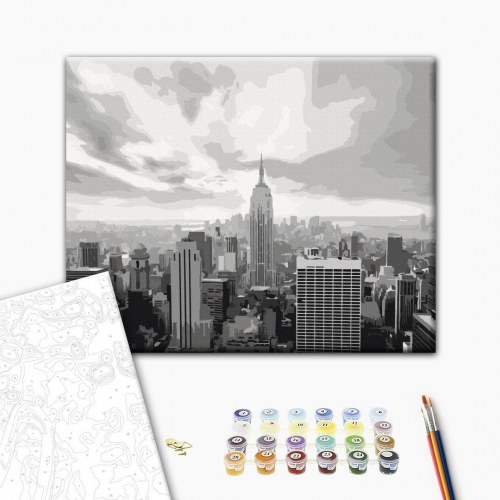 Mal selv billede Grå New York 50 x 40 cm
