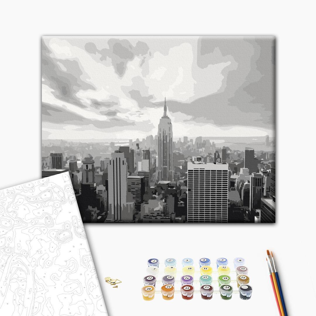 Mal selv billede Grå New York 50 x 40 cm