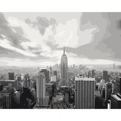 Mal selv billede Grå New York 50 x 40 cm