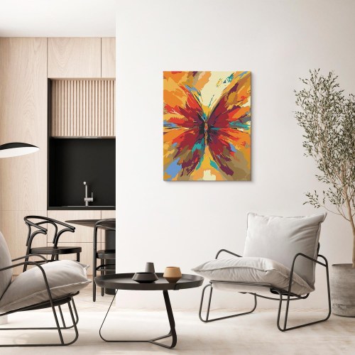 Mal selv billede - Flerfarvet sommerfugl 40 x 50 cm
