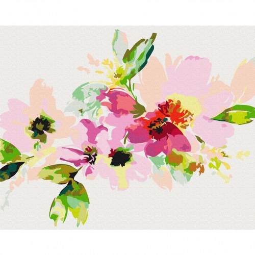 Mal selv billede Farverige blomster 50 x 40 cm