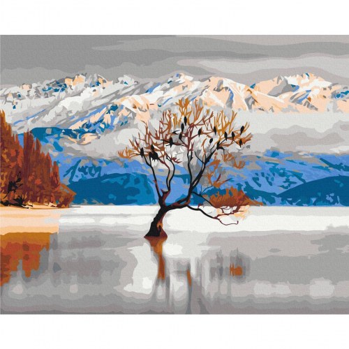 Mal efter tal billede Wanaka-søen 50 x 40 cm
