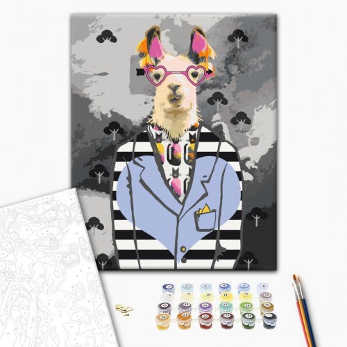 Mal selv billede Crazy Alpaca 40 x 50 cm