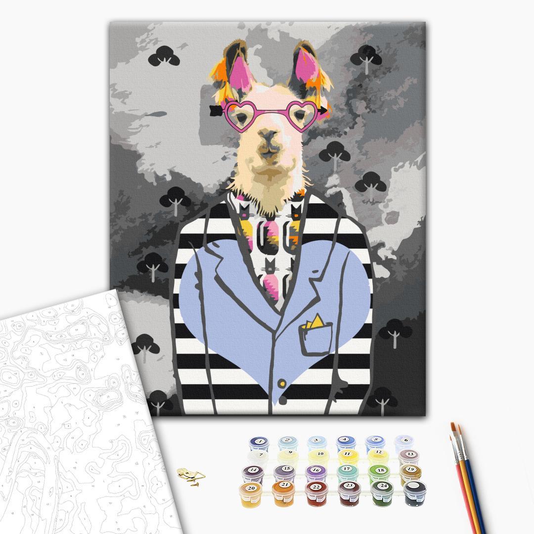 Mal selv billede Crazy Alpaca 40 x 50 cm