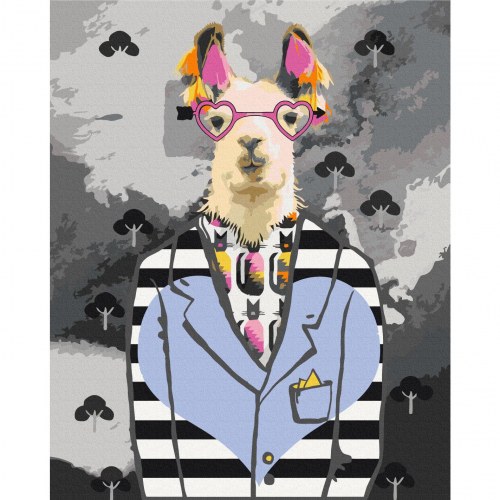 Mal selv billede Crazy Alpaca 40 x 50 cm