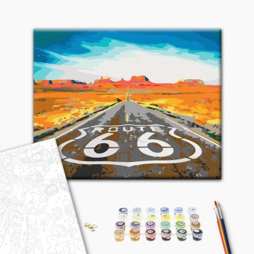 Mal efter tal Route 66 50 x 40 cm