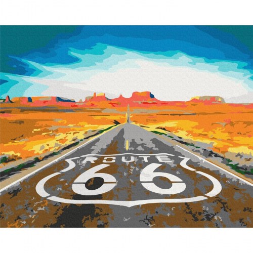 Mal efter tal Route 66 50 x 40 cm