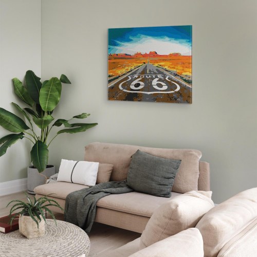 Mal efter tal Route 66 50 x 40 cm