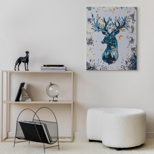 Mal efter tal billede Natligt Rådyr 40 x 50 cm