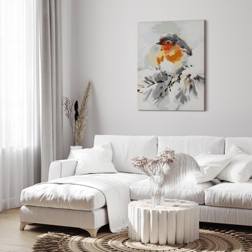 Mal selv-billede Fugl på juletræet 40 x 50 cm