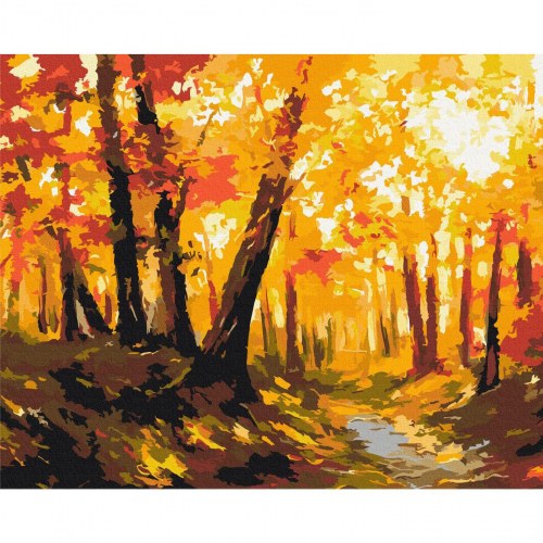 Mal efter tal skovsti 50 x 40 cm