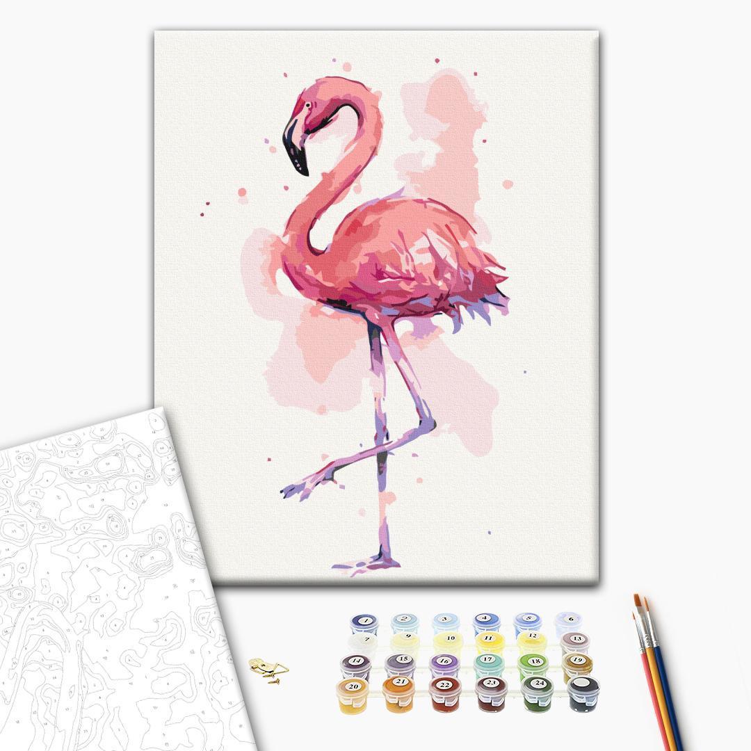 Mal selv billede Friendly Flamingo 40 x 50 cm