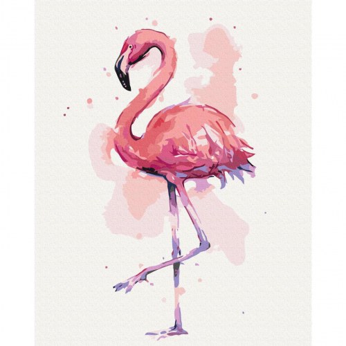 Mal selv billede Friendly Flamingo 40 x 50 cm
