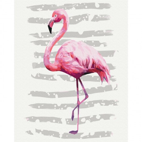 Mal efter tal billede med flamingo 40 x 50 cm