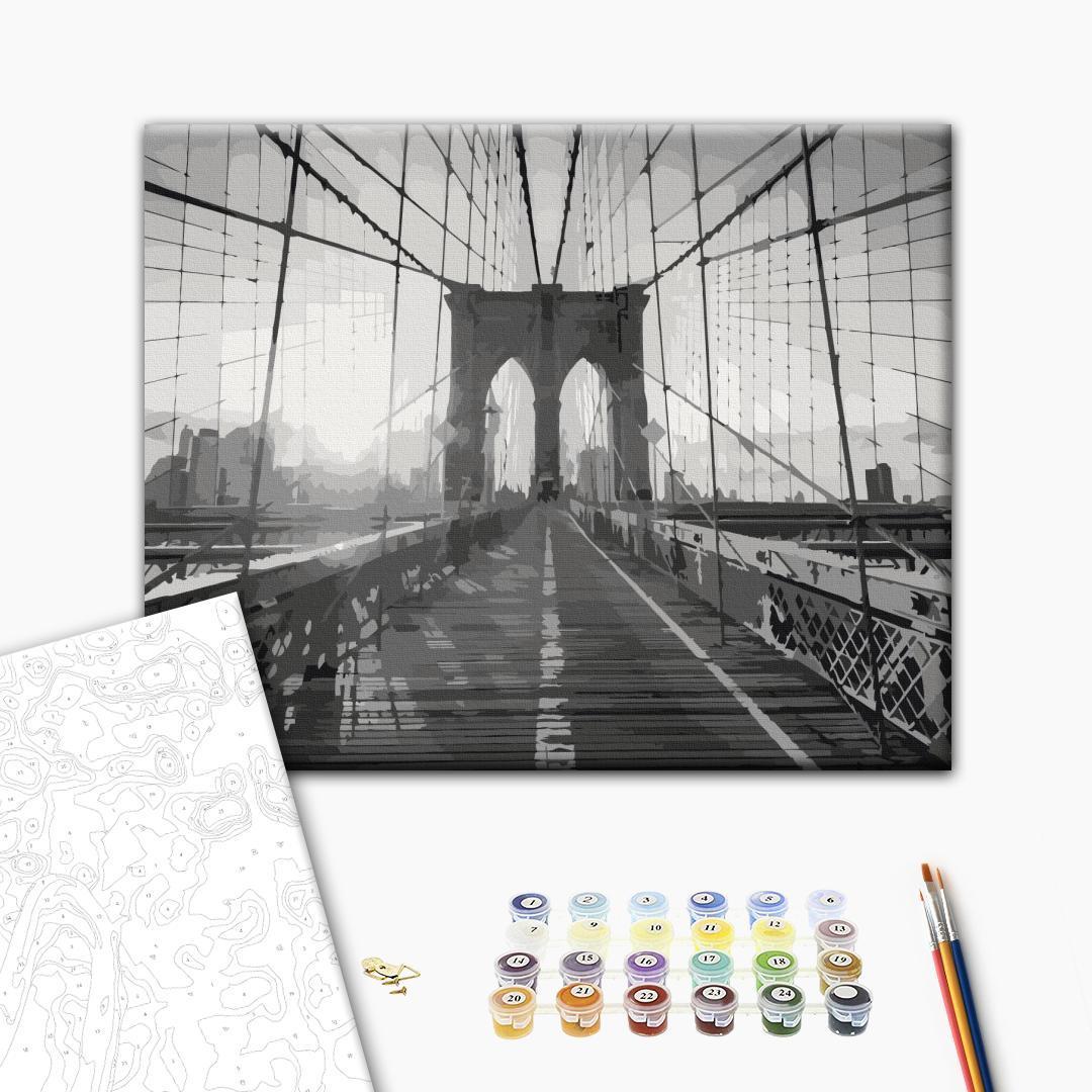 Mal efter tal billede New York Bridge 50 x 40 cm