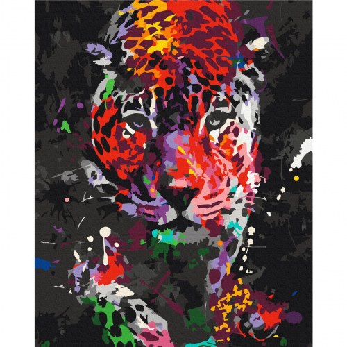 Mal selv billede Spættet leopard 40 x 50 cm