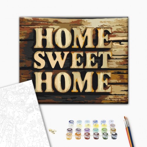 Mal efter tal billede Home Sweet Home 50 x 40 cm