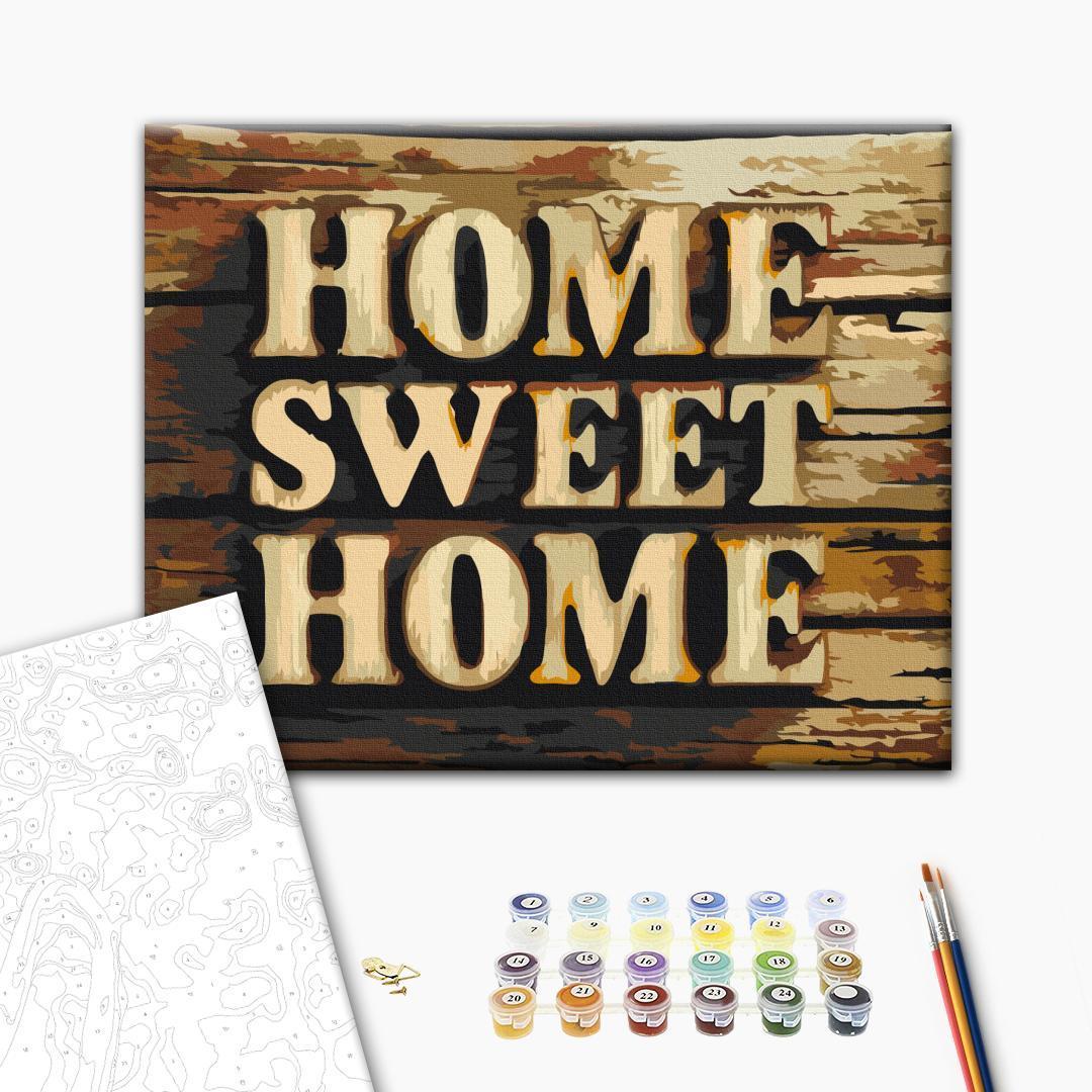Mal efter tal billede Home Sweet Home 50 x 40 cm