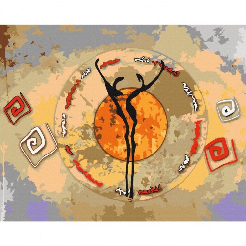 Mal selv billede Afrikansk dans 50 x 40 cm