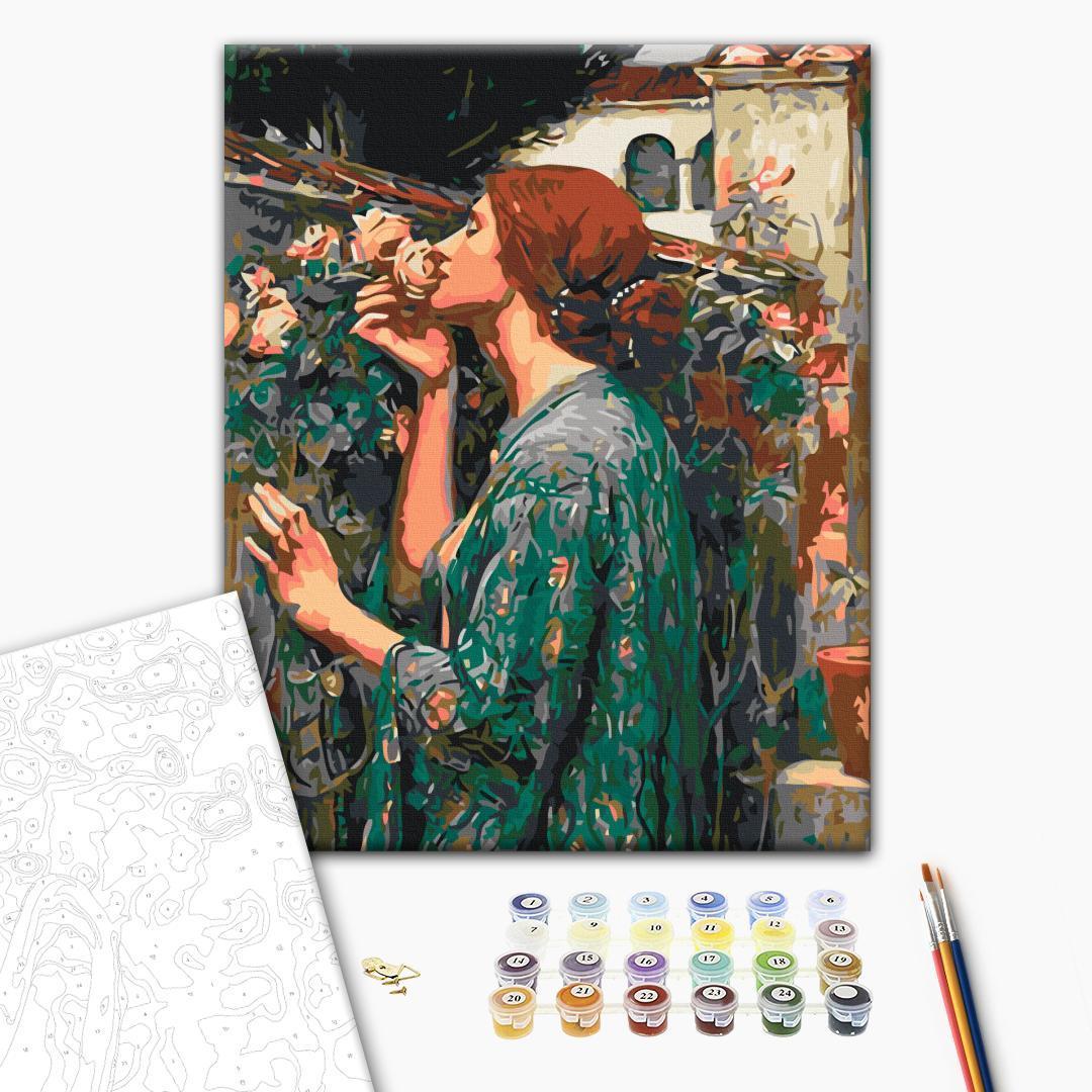 John William Waterhouse mal efter tal - Rosens sjæl 40 x 50 cm