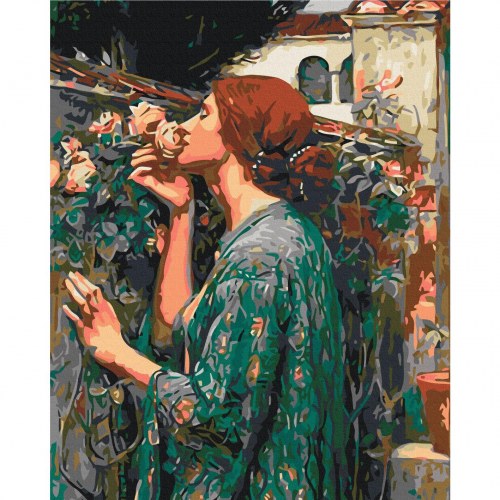 John William Waterhouse mal efter tal - Rosens sjæl 40 x 50 cm