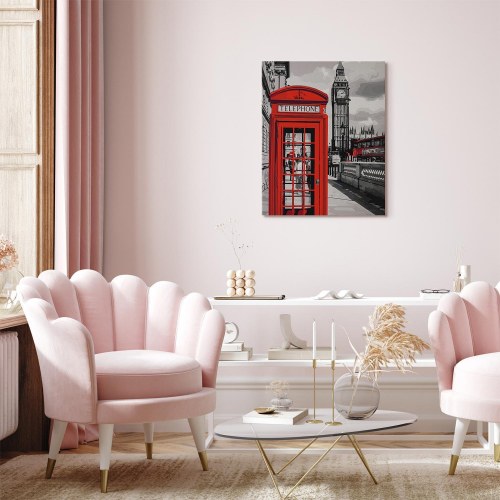 Mal selv billede Telefonboks - mal efter tal 40 x 50 cm