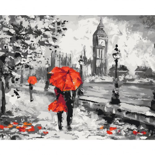 Mal efter tal billede - From London With Love 50 x 40 cm