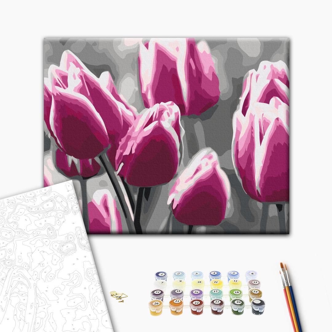 Mal selv billede Tulipanmark 50 x 40 cm