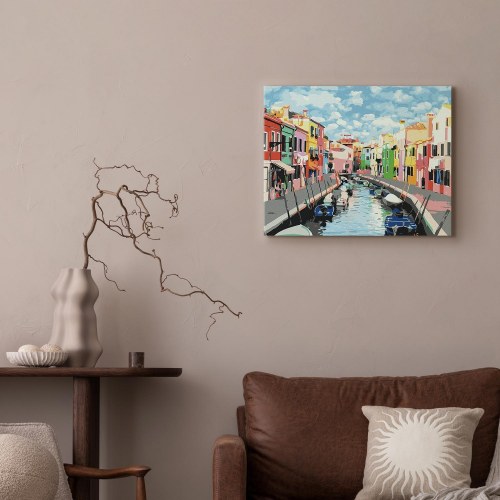 Mal selv billede Houses in Burano 50 x 40 cm