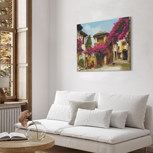 Mal efter tal billede Middelhavsby 50 x 40 cm