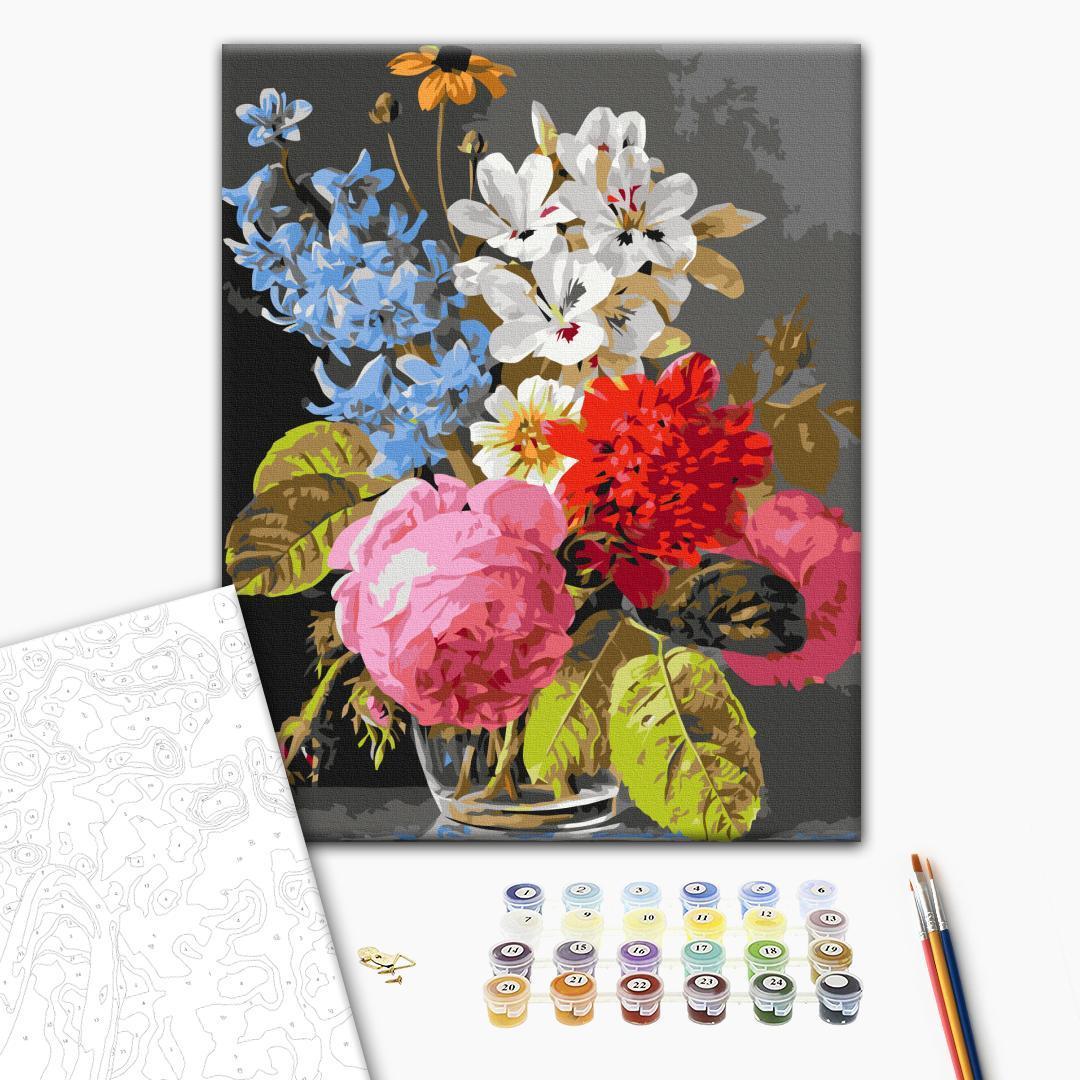 Mal selv billede Buket i et glas 40 x 50 cm