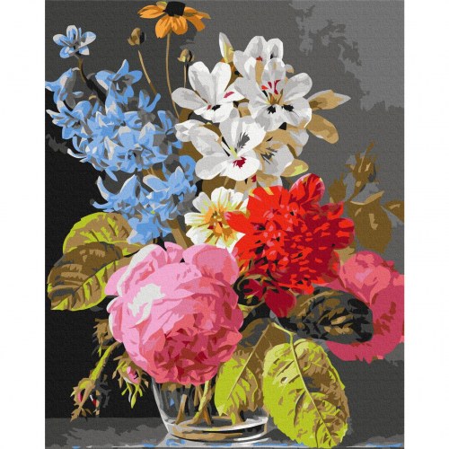 Mal selv billede Buket i et glas 40 x 50 cm