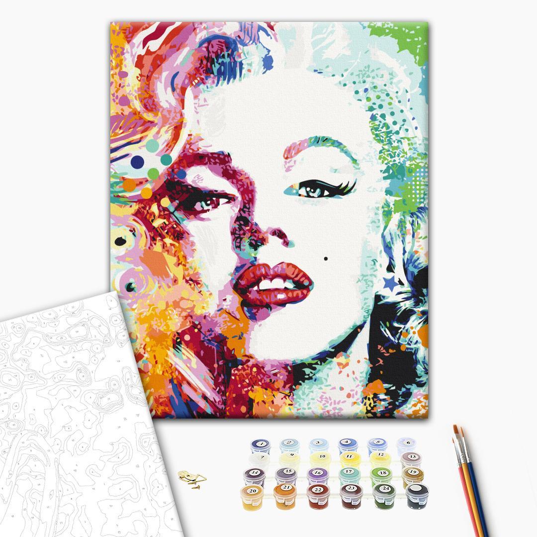 Mal efter tal billede Charmerende Marilyn 40 x 50 cm