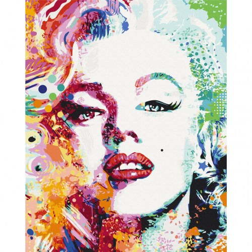 Mal efter tal billede Charmerende Marilyn 40 x 50 cm