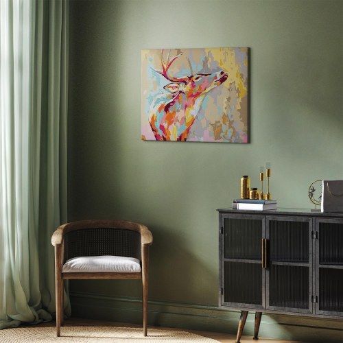 Mal efter tal billede Stolt Hjort 50 x 40 cm