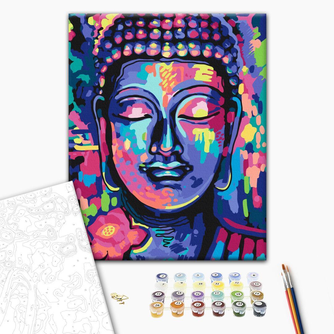 Mal selv billede - Buddhas vilde farver 40 x 50 cm