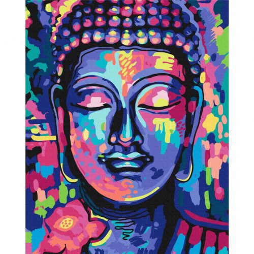 Mal selv billede - Buddhas vilde farver 40 x 50 cm