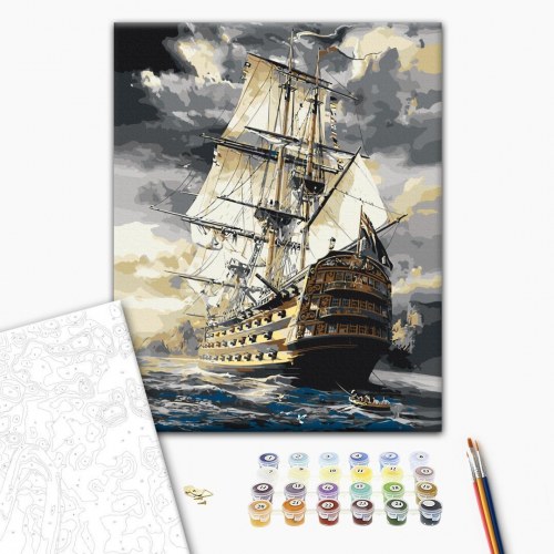 Mal selv billede Fregat 40 x 50 cm