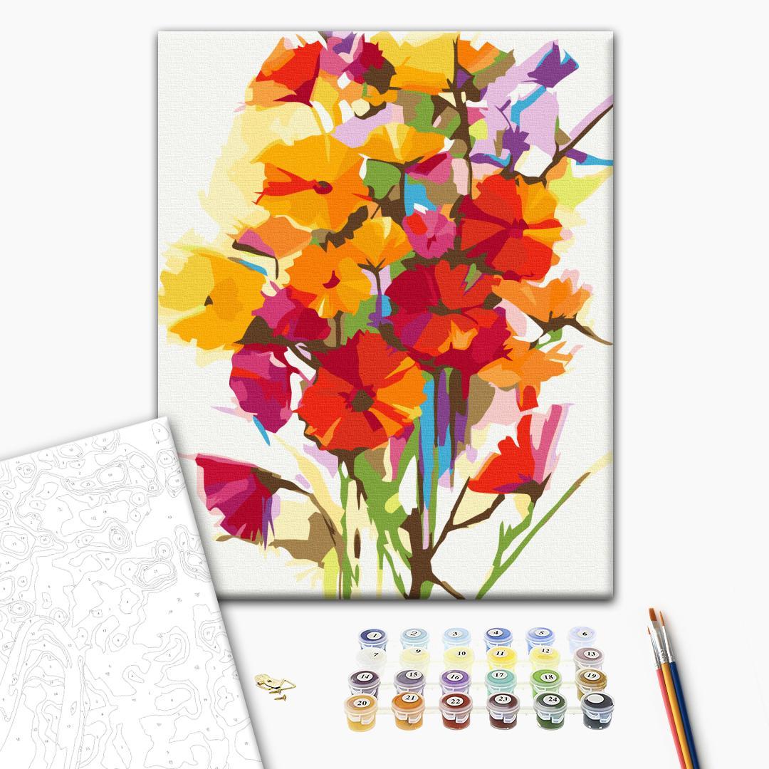 Mal efter tal billede Sommerblomster 40 x 50 cm