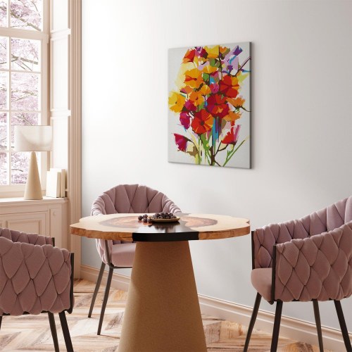 Mal efter tal billede Sommerblomster 40 x 50 cm