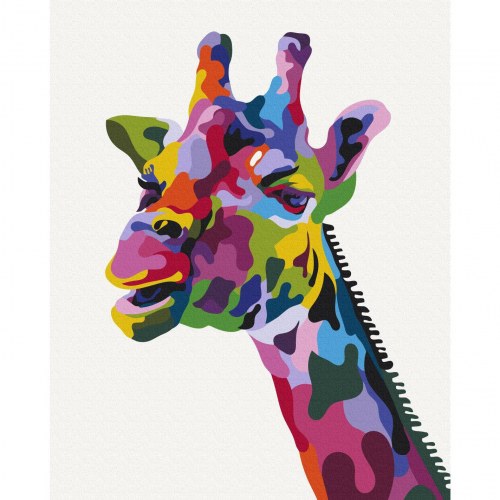 Mal selv billede Colourful Giraffe 40 x 50 cm