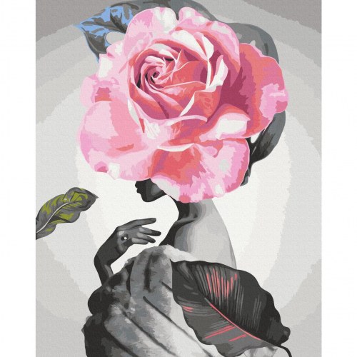 Mal efter tal billede Rose and Fur 40 x 50 cm