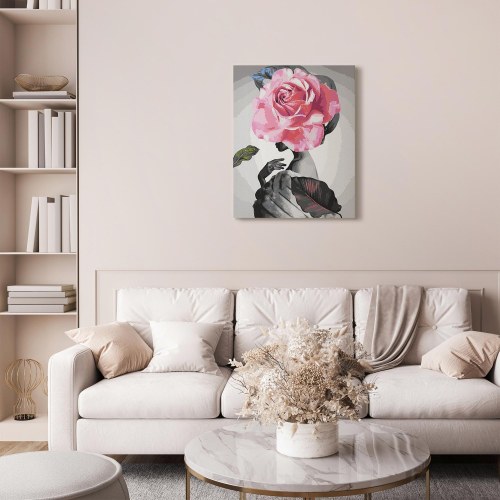 Mal efter tal billede Rose and Fur 40 x 50 cm
