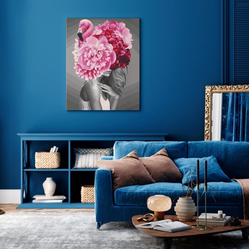 Mal efter tal Flamingo Girl 40 x 50 cm