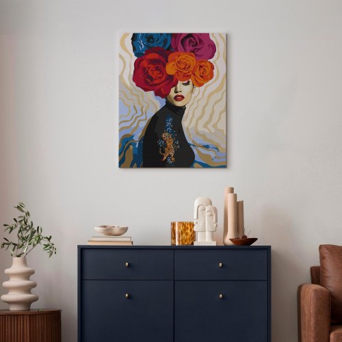 Mal efter tal billede Tiger på skulderen 40 x 50 cm