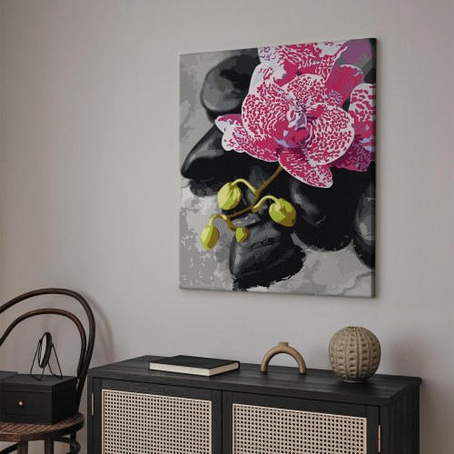 Mal selv billede Pink Orkidé 40 x 50 cm - mal efter tal