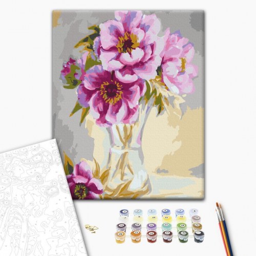 Mal selv billede Blomster i en vase 40 x 50 cm