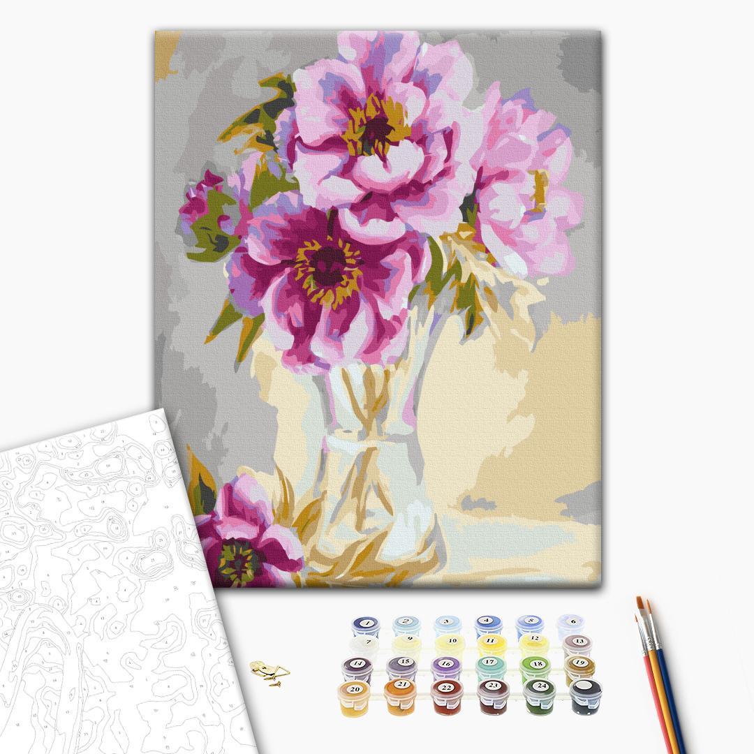 Mal selv billede Blomster i en vase 40 x 50 cm