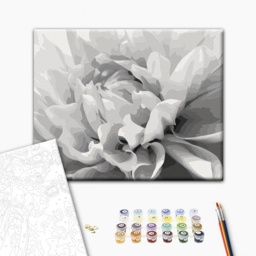 Mal selv billede Sort-hvid blomst 50 x 40 cm