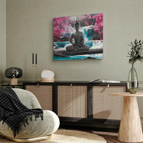 Mal selv billede Buddha og vandfald 50 x 40 cm